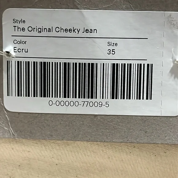 Everlane The Original Cheeky Jeans 35 NWT ECRU - Picture 3 of 12